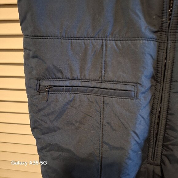 Emilio D'ltalia Mens Navy Blue Insulated Nylon Snow Bib Overalls With Zipper Clo - Picture 4 of 9